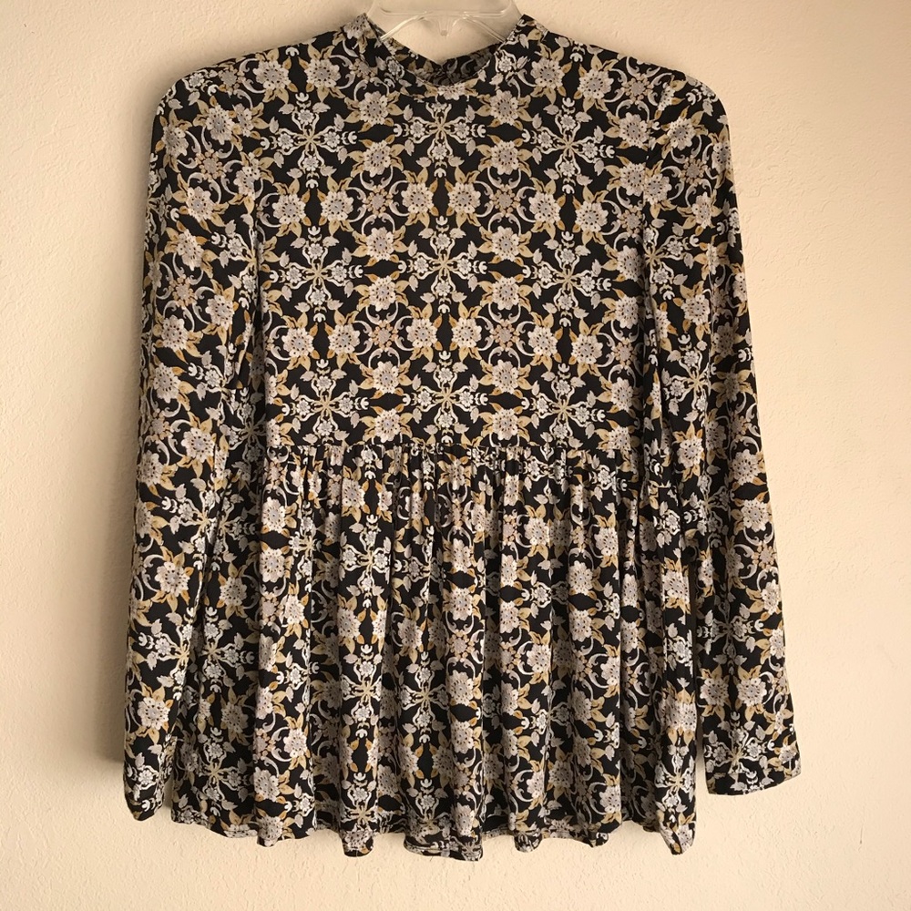 Kimchi Blue Floral Babydoll Top, Medium